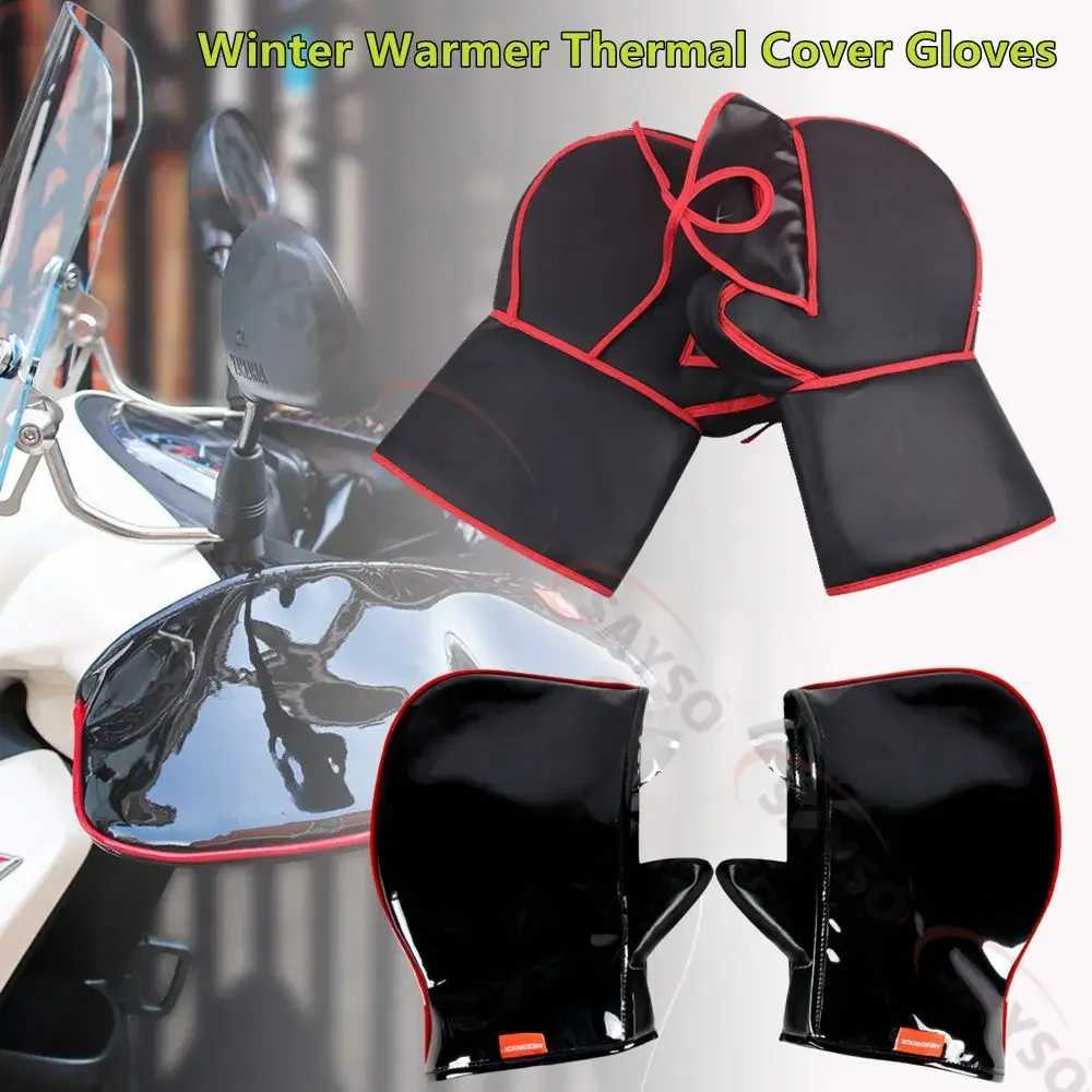 1Pair Cycling Motorcycle Winter Warmer Thermal Cover Gloves Scooter Thick Warm Handlebar Muff Grip Handle Bar Muff Rainproof S25118