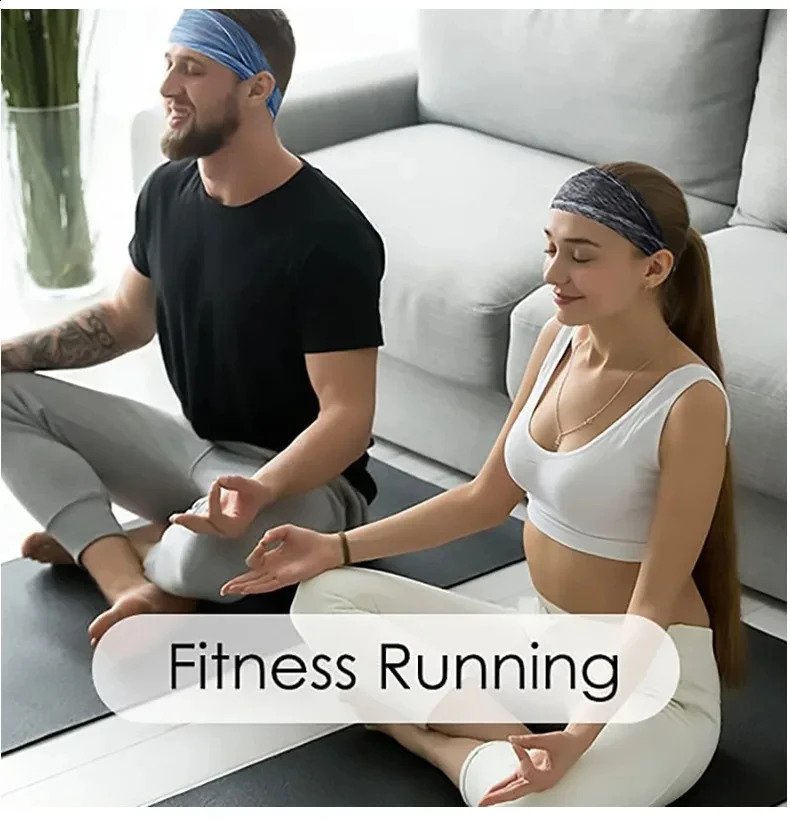 6pcs Sweatband for Men Women Elastic Sport Hairbands Head Band Yoga Headbands Headwear Headwrap Sports Workout Hair Accessories 250410