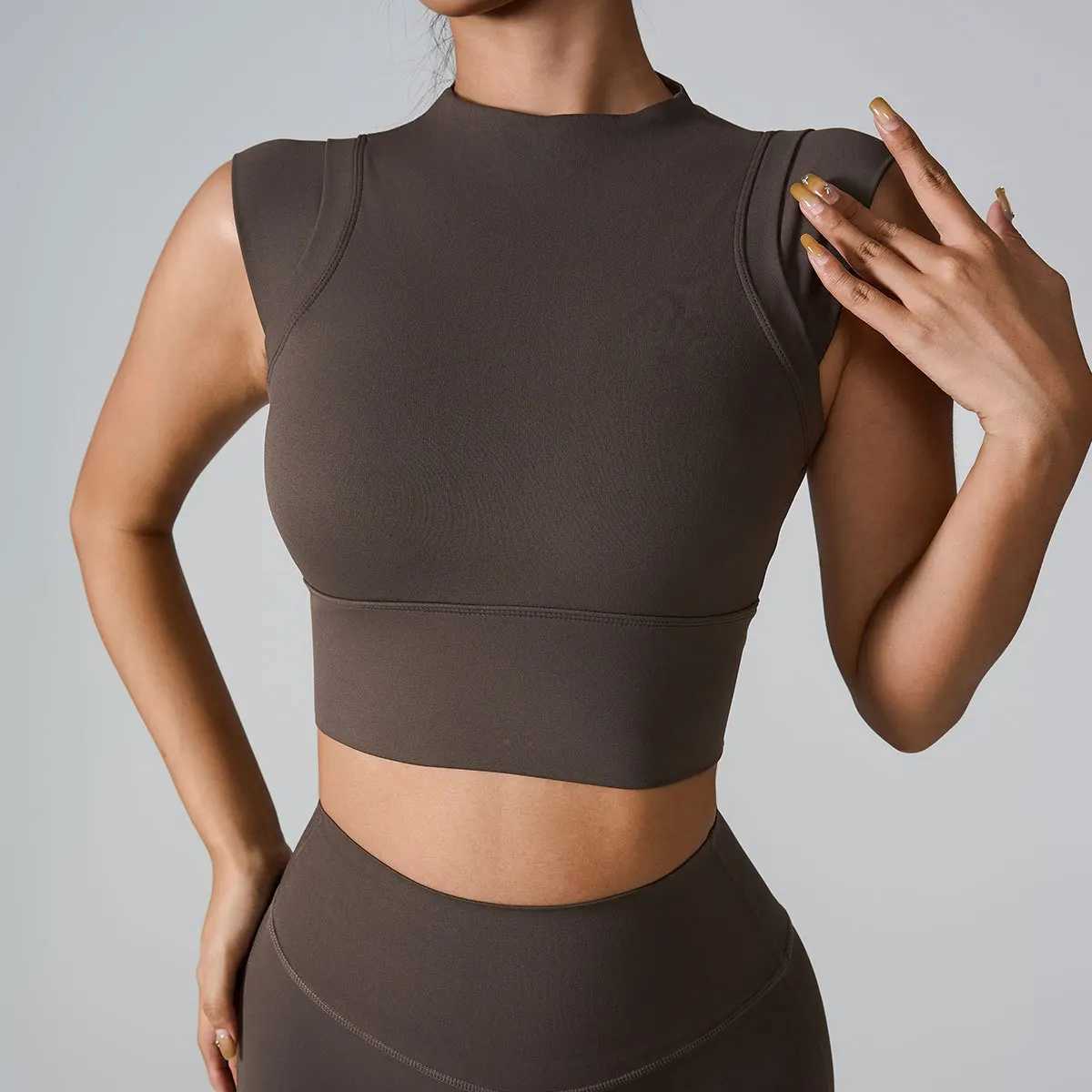 High impact gym top women push up sports bra yoga clothing sports vest women exercise crop top women impact braW250411