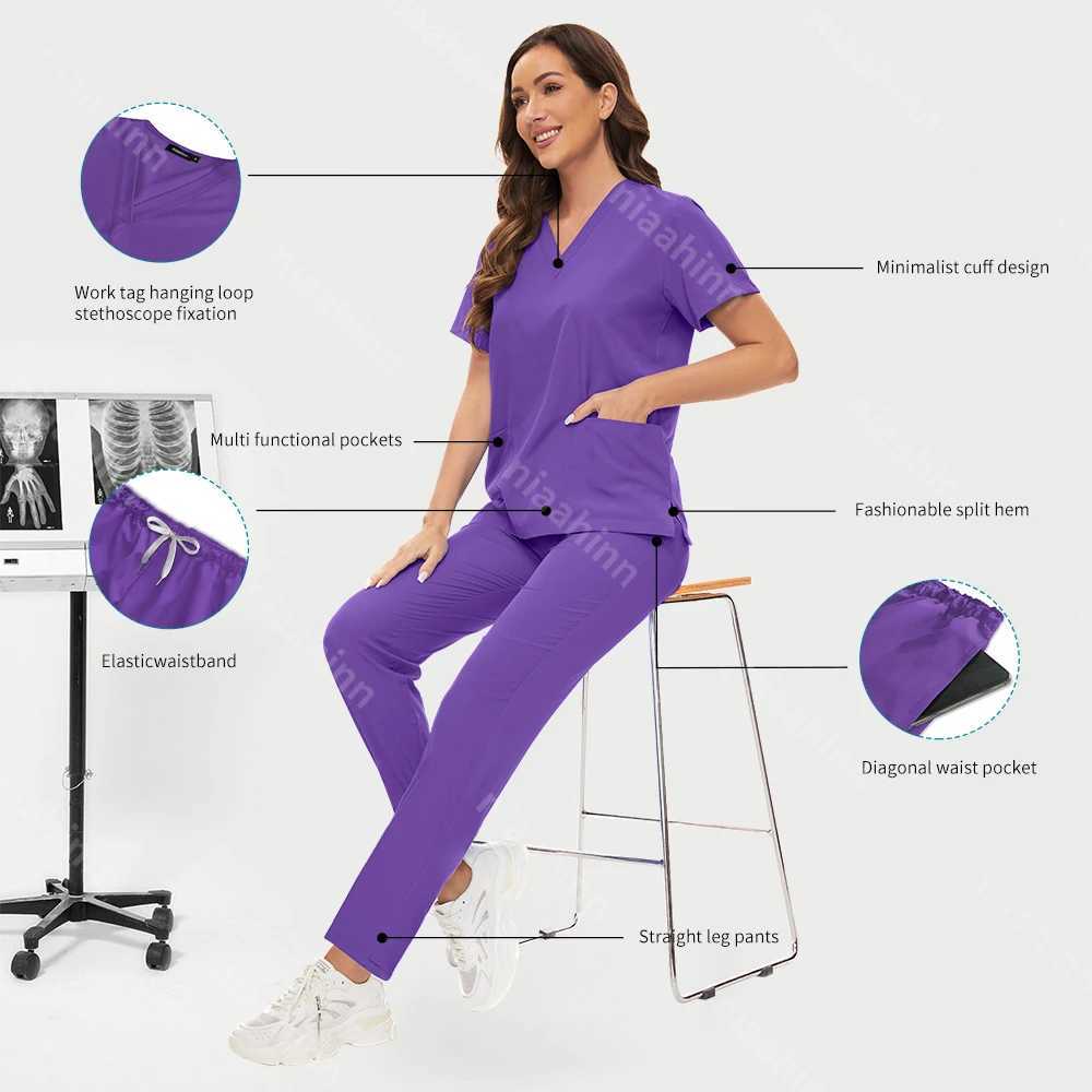 Dental nursing work clothes medical uniforms mens and womens beauty treatments nursing work clothes clinical doctors surgical tops and pants X250410