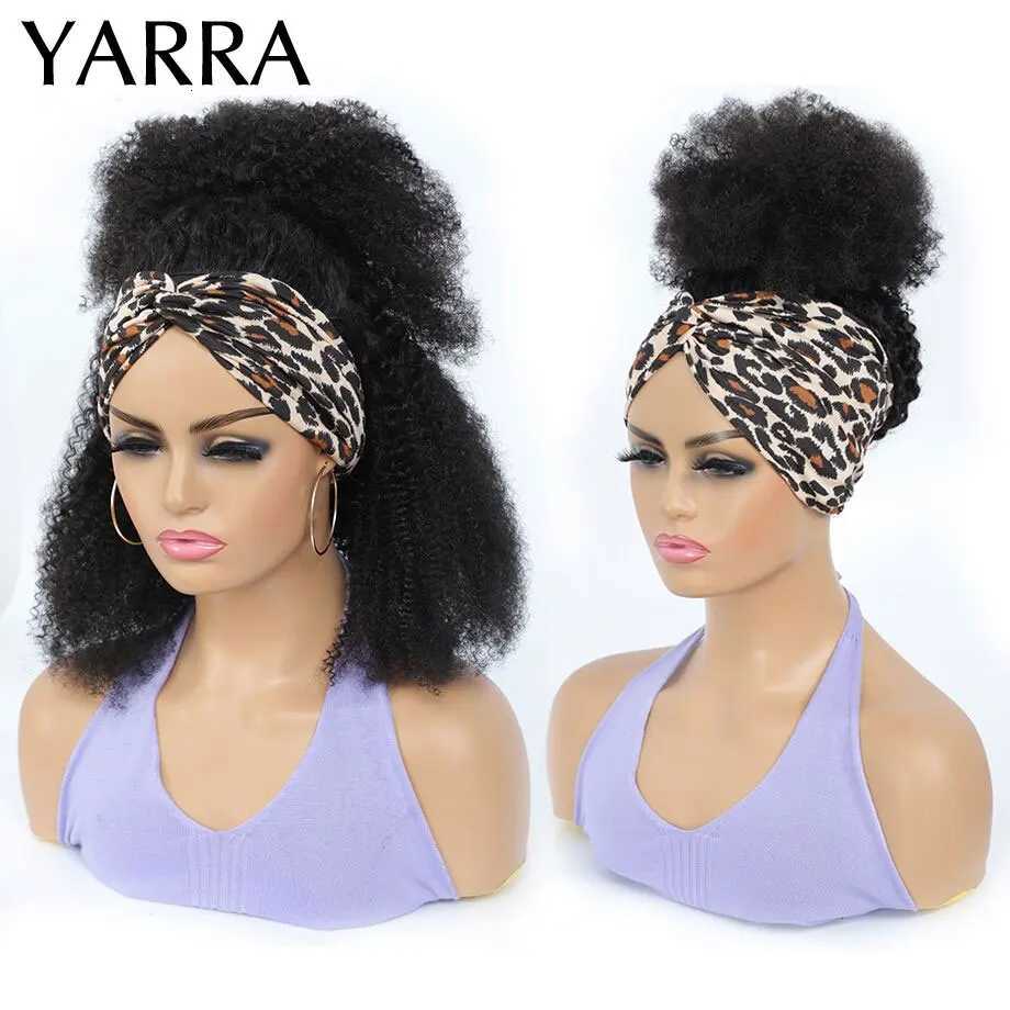 Afro Kinky Curly Headband Wig Human Hair Brazilian Curly Remy Afro Kinky Headband Wig For Black Women Machine Made No Glue YarraT251111