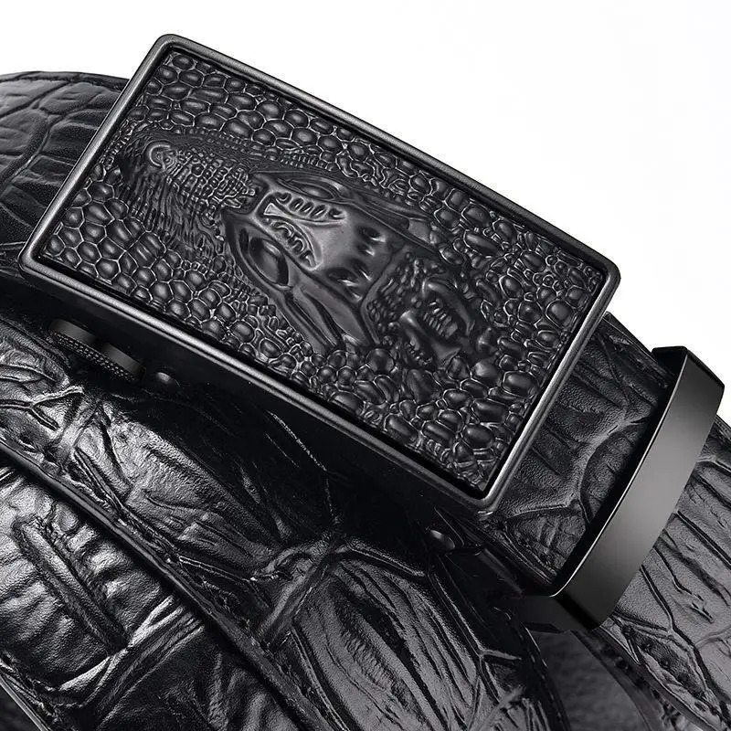 Genuine Leather Belt For Man Top Quality Male Belts Automatic Buckle Mens Pattern Strap ZD2137 251031