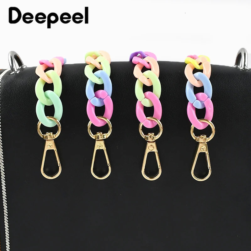Deepeel 30/60/90/120cm Color Acrylic Bags Chain Womens Crossbody Handbag Shoulder Bag Strap Plastic Phone DIY Pendant Chains 251110