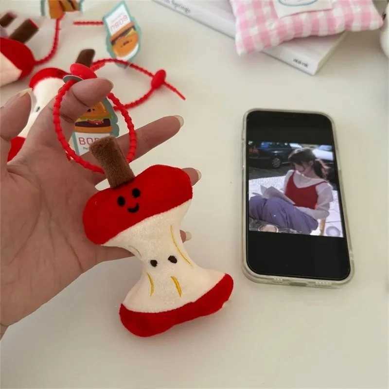 Creative Apple Keychain Pendant Cute Couple Plush Keychain Doll Pendant Plush Doll Car Key Wallet Backpack Jewelry Gift W250411