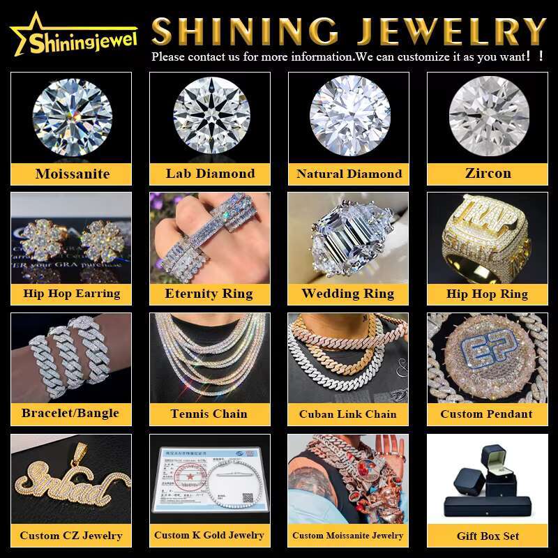 Custom Fashion Men Hip Hop Rapper Jewelry Letter Pendant 925 Silver With VVS D Moissanite Iced Out Diamond Brass Zircon Pendant