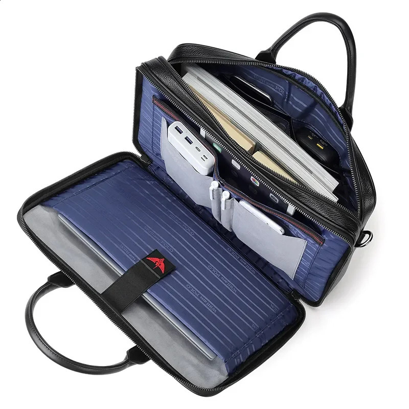 Briefcase mens leather handbag single shoulder cross bag business travel mens fashion business bag 250410