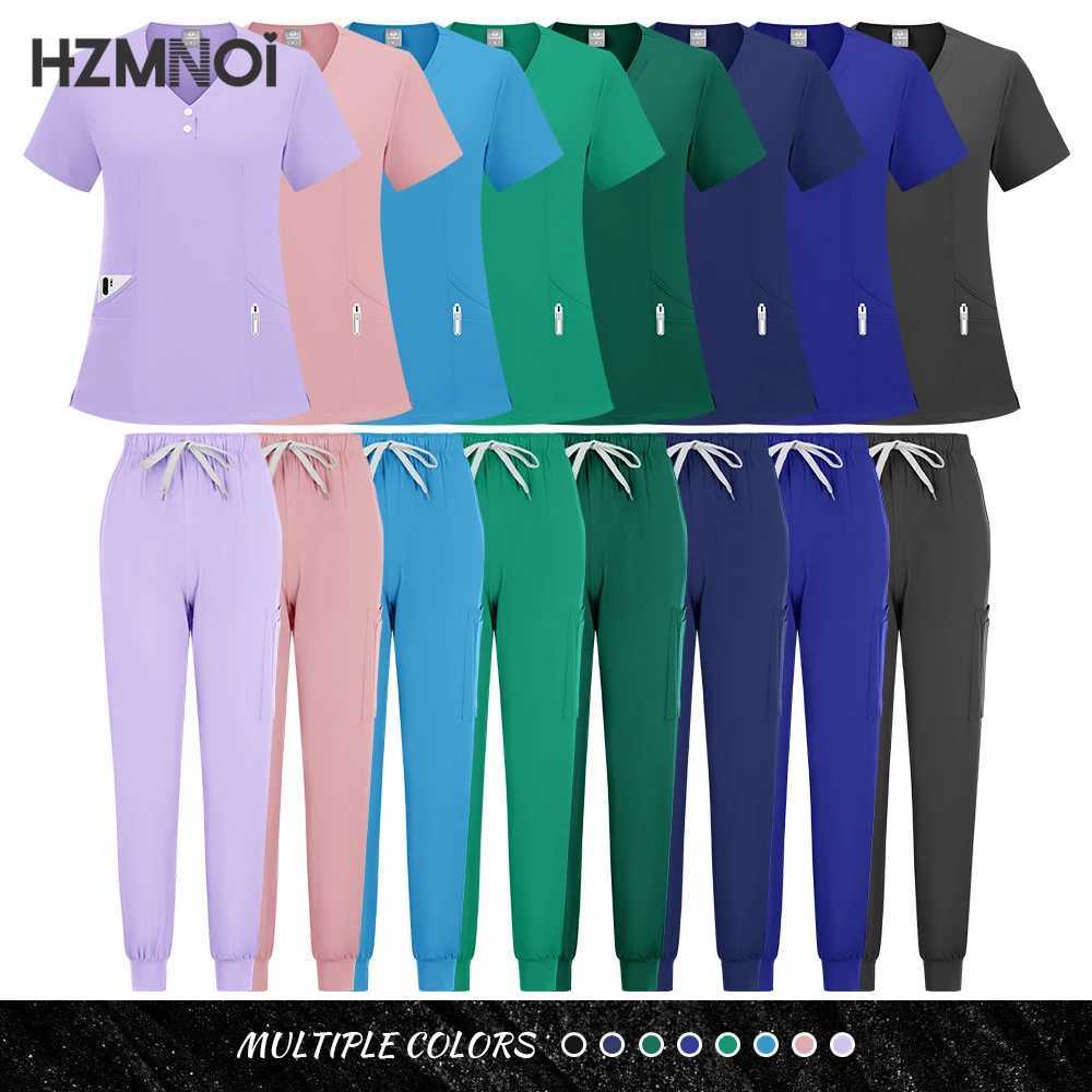 Multicolor Women Wear Scrub Set Doctor Workwear Nurse Scrubs Set Jogger Suit Doctor Hospital Medical Surgical Uniforms X250410