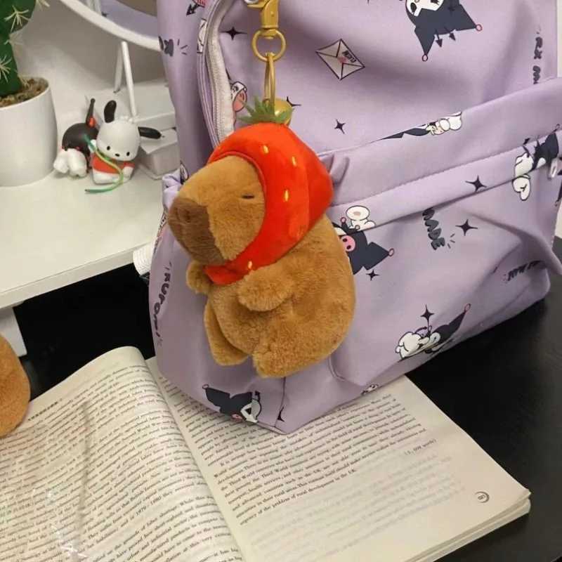 Capybara plush keychain cute bag pendant creative slack animal keychain Kawaii stuffed doll keychain birthday gift 2024 trend W250411