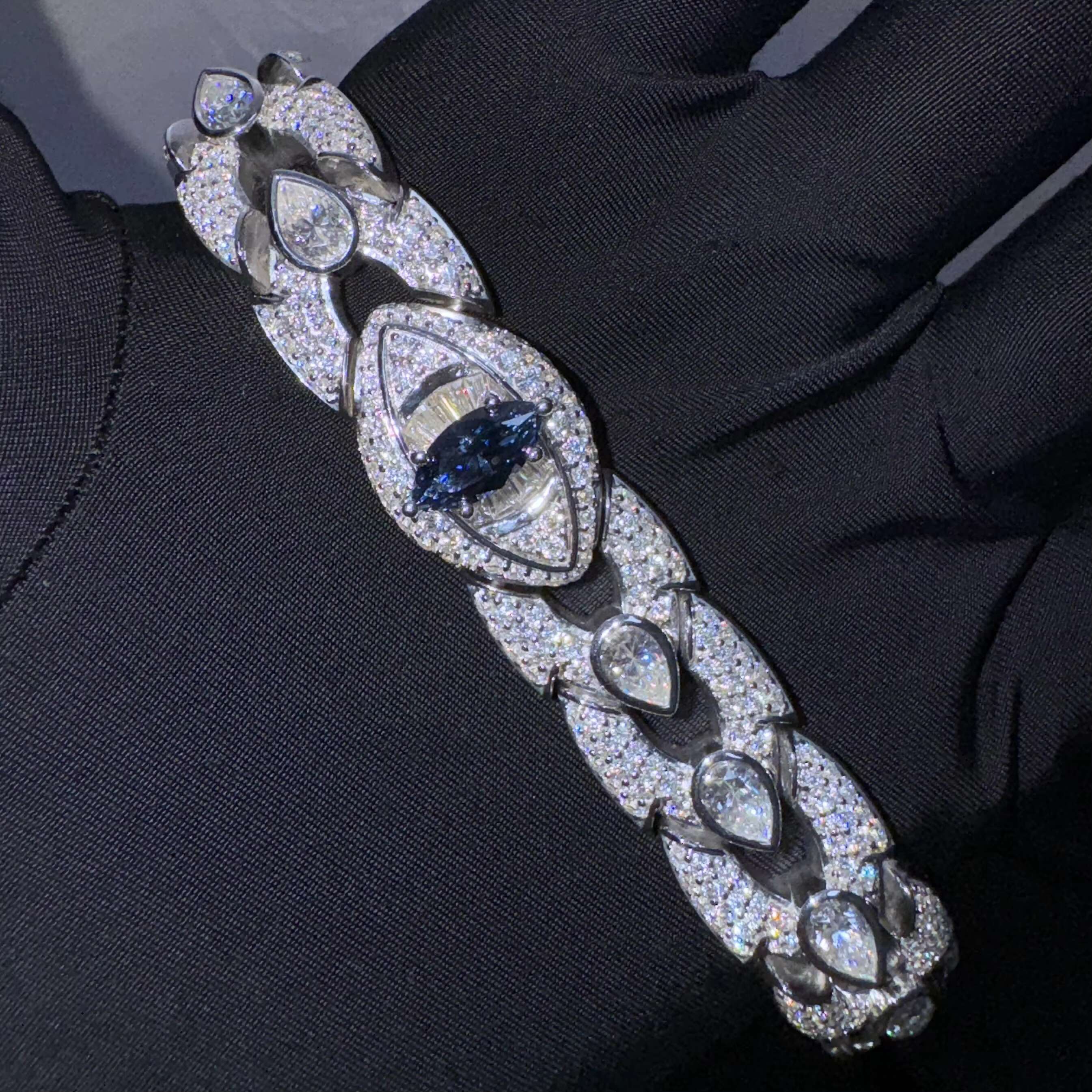 13MM VVS Moissanite Cuban Bracelet 925 Sterling Silver Hiphop Iced Out Dazzling Moissanite Cuban Bracelet