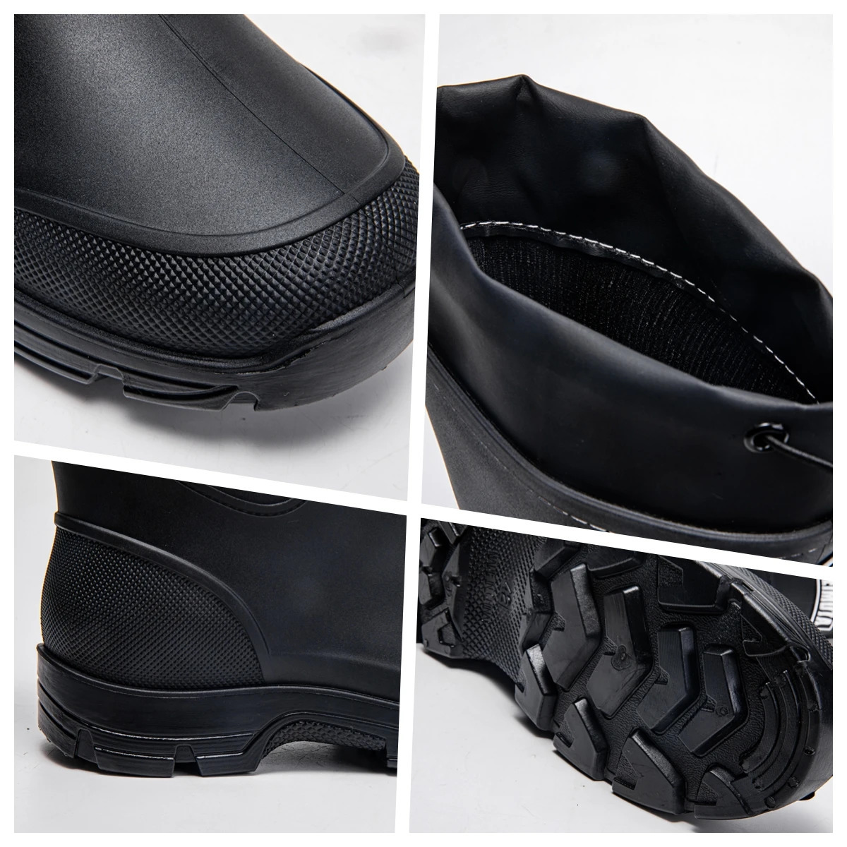 Mens Mid-calf Rain Boots 2025 Style Fashionable Mid-calf Outdoor Slip-resistant Water Shoes Lightweight and Waterproof R 251107