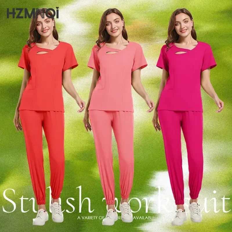 Medical Tops Pant Women Scrubs Uniforms Hospital Doctors Scrub Sets Nurses Accessories Dental Clinic Beauty Sn Workwear Suit X2504101