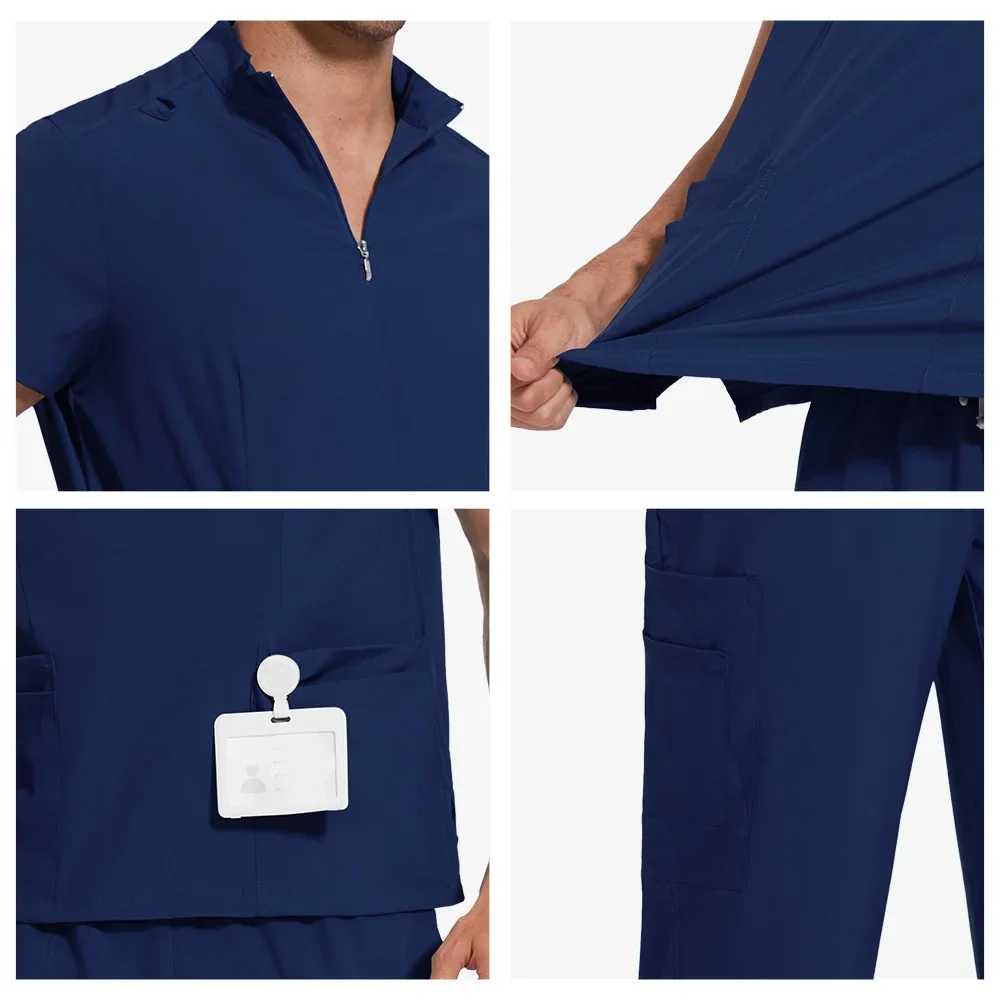 Mens medical uniform hospital washer set nurse accessories unisex surgical suit washer top underwear dental clinic spa workwear X250410