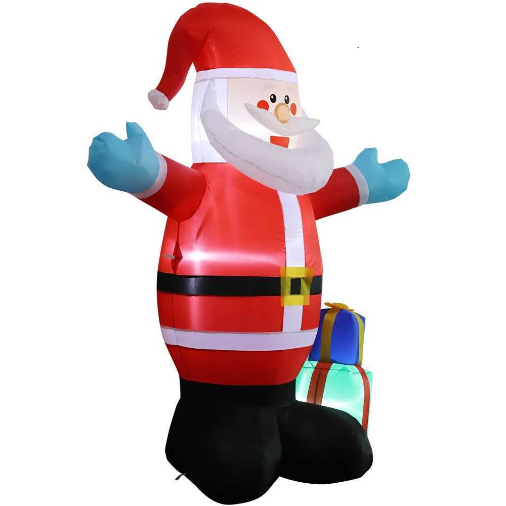 Christmas 15M Christmas Inflatable Santa Claus With Gift Bag Built-in LED Lights For Indoor Outdoor Garden Lawn Classic Xmas Decoration Y251111