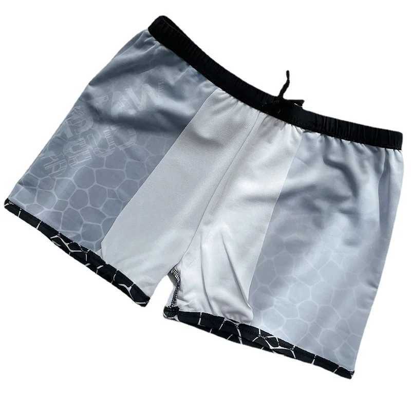Large mens swimming trunks teenagers swimming shorts beach wear spa hot spring surfing moisture-proof swimwear boxerW250410