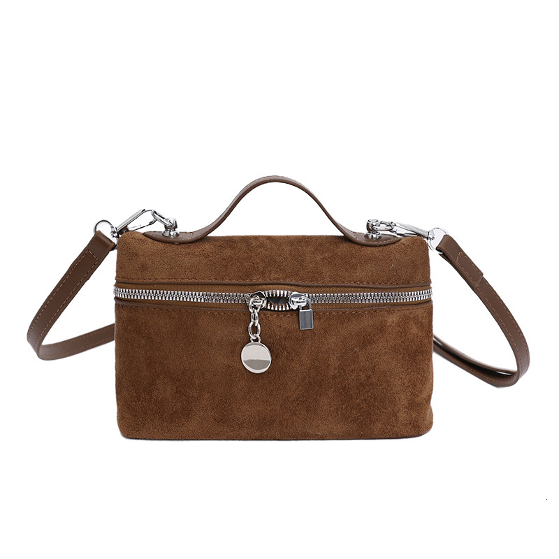 Luxury Brand Designer Bag Light Luxury Small Square Bag High-Quality Suede Box Bag Ins Versatile Commuting Patchwork Single Shoulder Crossbody Bag