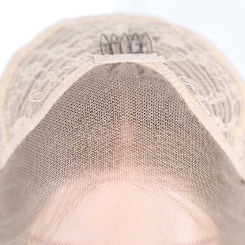 AIMEYA Long Wavy Blonde Synthetic Lace Front Wig for Women Fashion Style Lace Wigs Free Part Heat Resistant Fiber Wig CosplayT251111