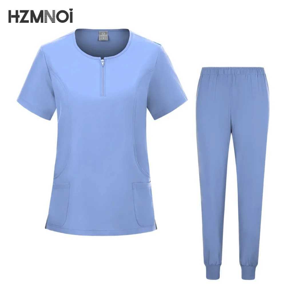 Multicolor Unisex Workwear Soft Elasticity Medical Nurse Uniform Hospital Doctor Scrub Set Women Men Oral Dental Surgery Uniform X250410