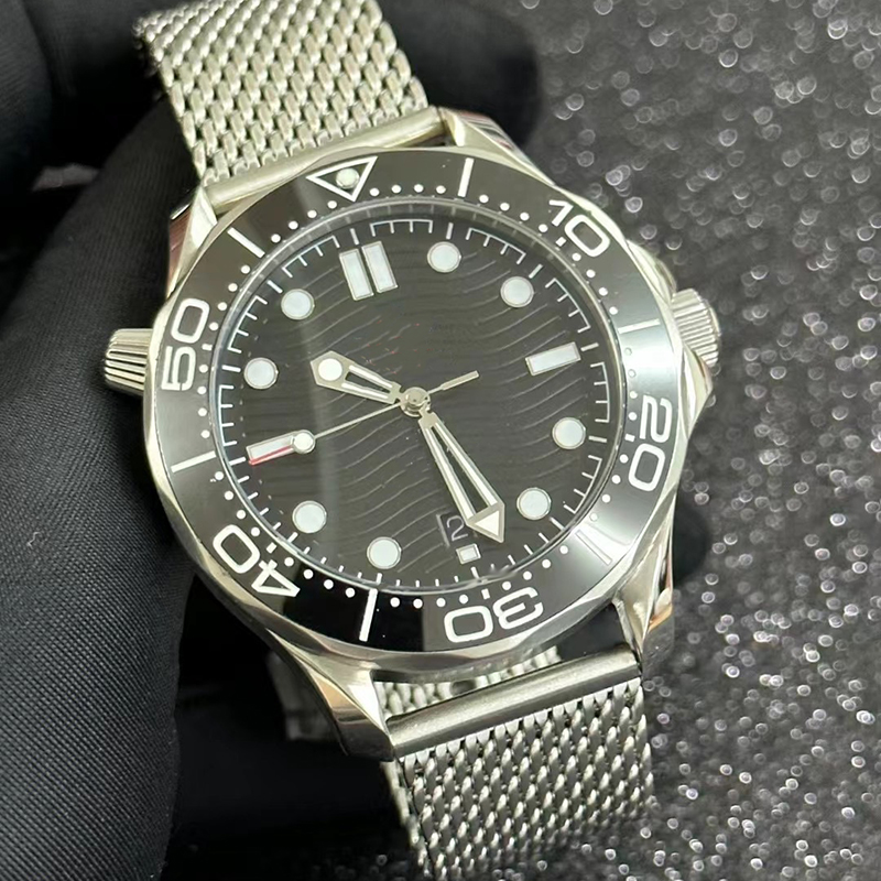 New mens watch designer luxury watch highquality mechanical 42mm dial watch fashionable stainless steel strap waterproof sapphire dial with box