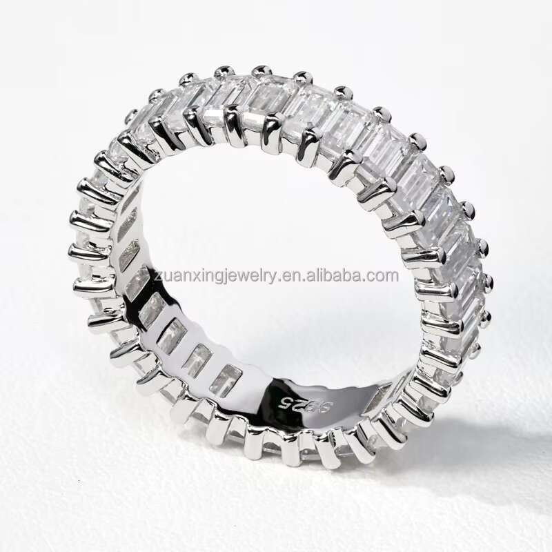 Spot Goods Engagement Weeding Anniversary Rings VVS VS GRA Certificated Rings S925 D Rings Mosan Diamond