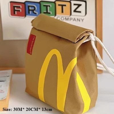 Cute Backpack for Men Women McDonald's Canvas Rucksacks Canvas School Bag gift