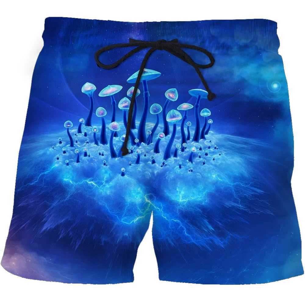 Blue Flame Swimming Shorts Scene 3D Printing Surfboard Shorts Childrens Beach Shorts Mens Swimming Relay Swimsuit Boy RelayW250410