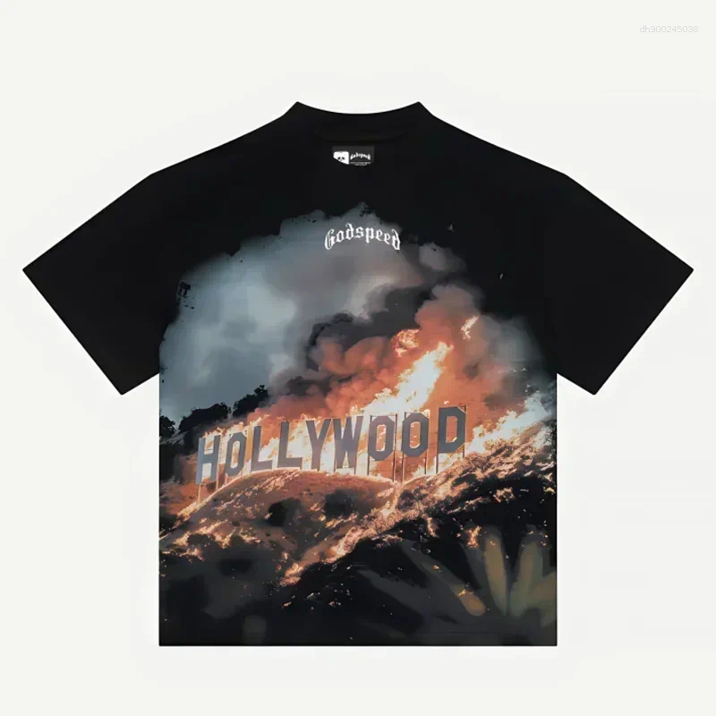 Men's T Shirts Four Seasons All-match T-shirt Hip Hop Men Women Ruffian Handsome Skull Print Casual High Quality Top Shirt