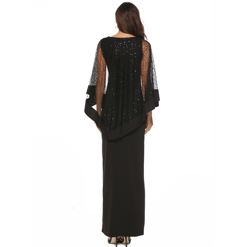 New dress with sequin splicing, high waist slim fit, two piece long skirt