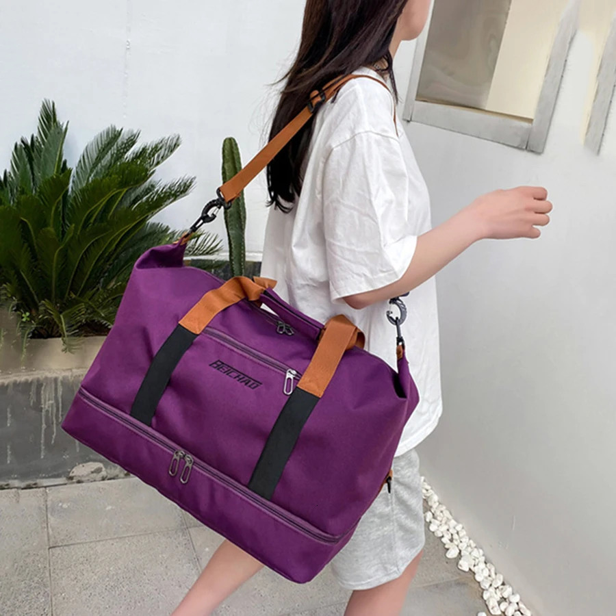 Travel Bag Male Female Large-Capacity Hand Luggage Dry-Wet Separation Sports Fitness Bag Short-Distance Travel Package 251110