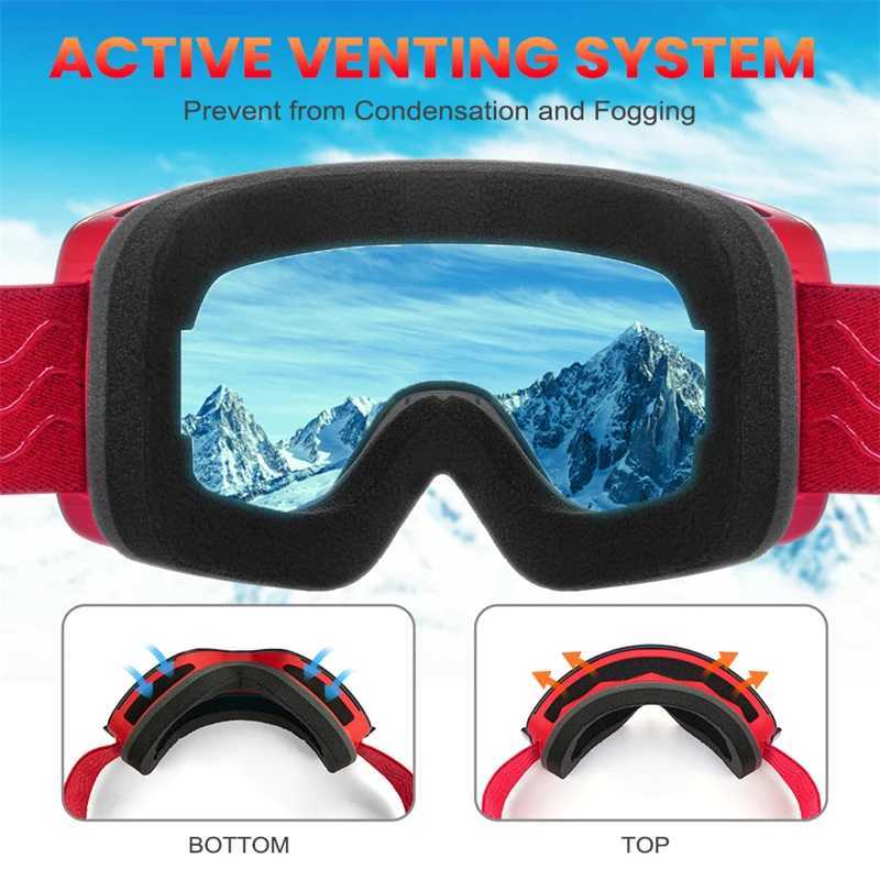 Ski GoggLEs Men Snowboard Glasses DoubLE Layers LEns Anti-fog UV400 Snow GoggLEs Women SnowmobiLE Skiing Eyewear OTG K251110