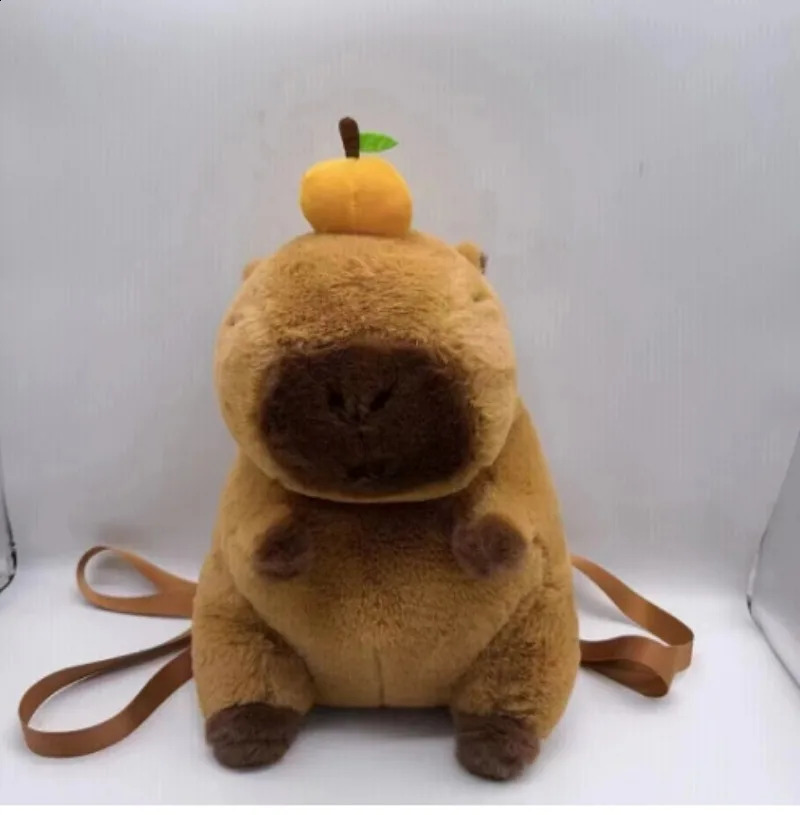 Capybara Plush Backpack Kawaii Fashion Plushie Doll Fur Bag Childrens Bag Shoulder Bag Mini Knapsack Bags Gifts For Girlfriend 250407