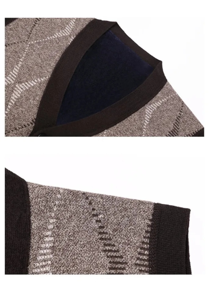 Classic Mens Cardigan Vest Loose Fit Comfortable Sweater Autumn Winter Warm Knit Jacket With Pockets Casual Coat For Middle Aged 251104