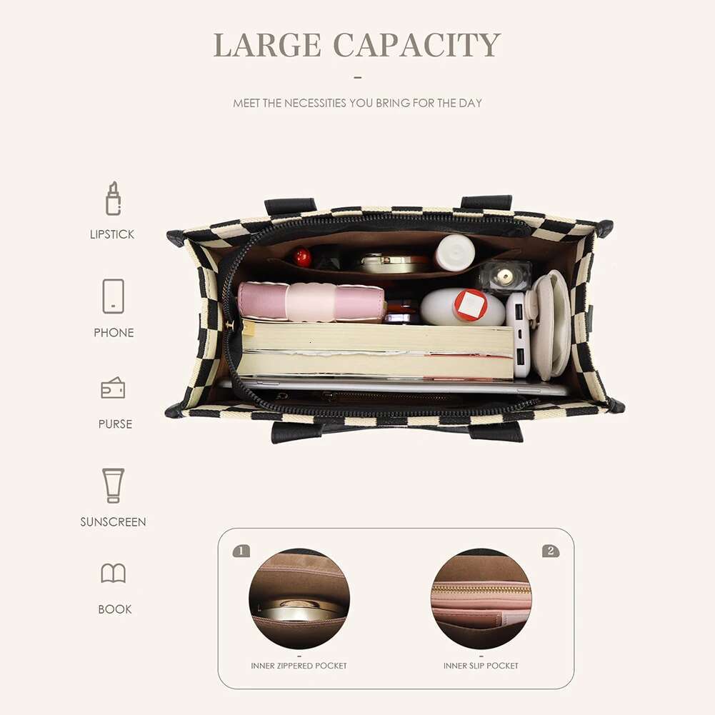 2025 New Women's Canvas Loose Designer Women's Handbag Capacity Fashionable Slanted Adjustable Strap Daily Commuter Big Work Bag5