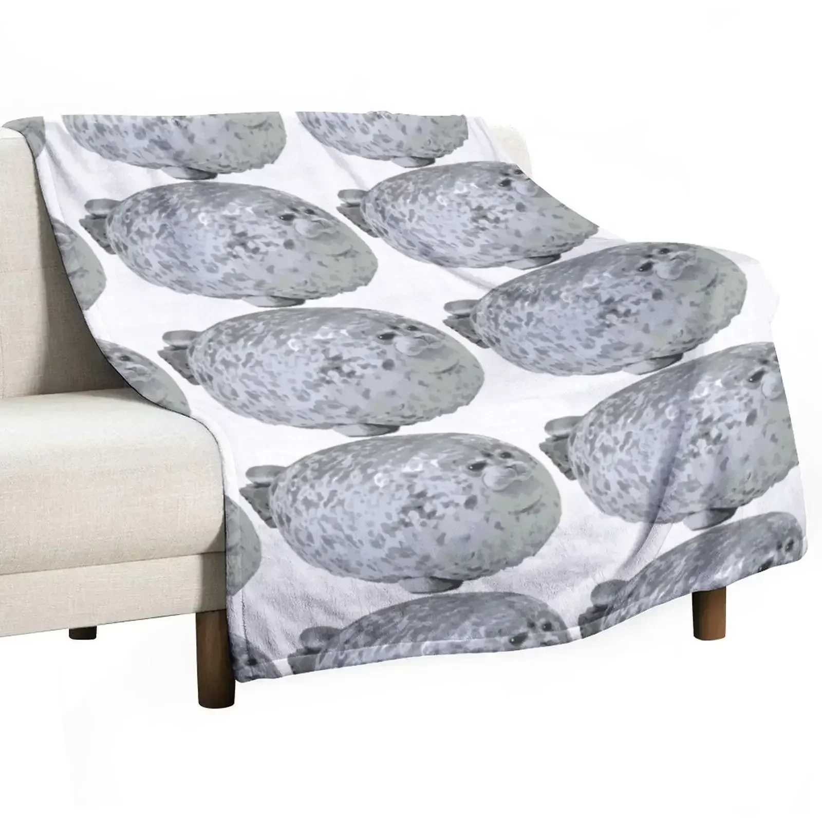 Cute little Chonky Seal Throw Blanket Decorative Sofa Flannel Blankets blankets for beds throw blanket picnic blanket C251111