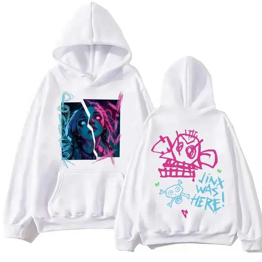 2025 Hot Selling Arcane Jinx Hooded Sweater Harajuku Hip Hop Sweater Top Sweater Fan Gift Hooded SweaterW250411