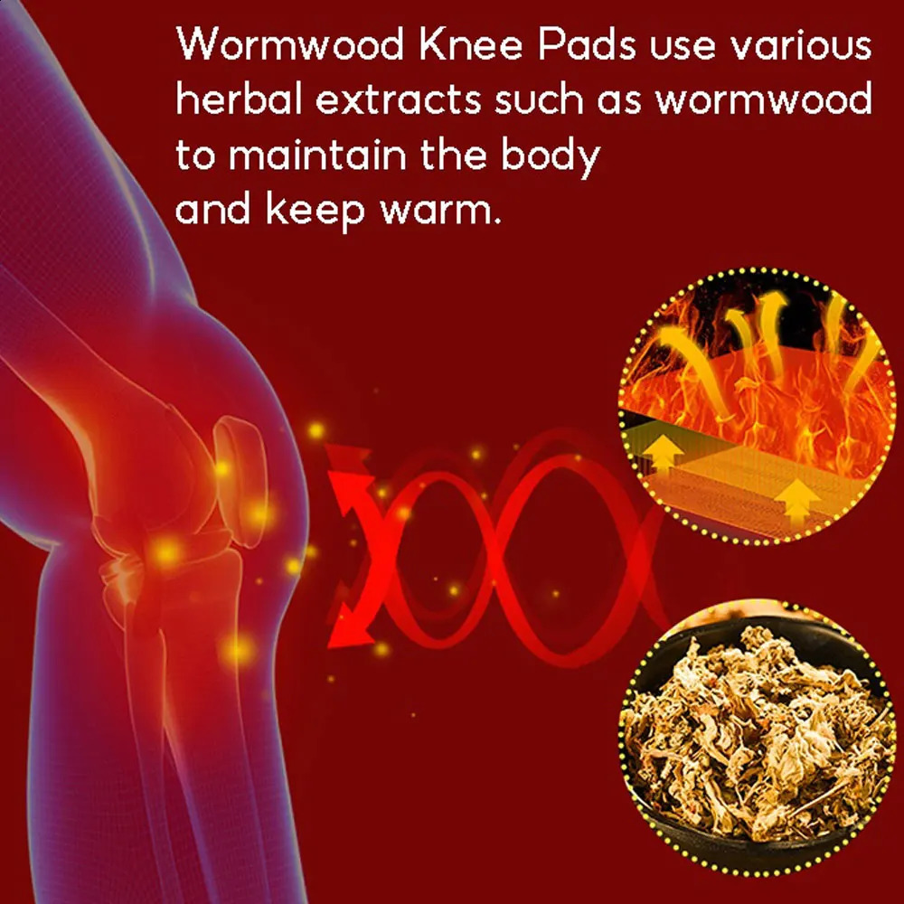Wormwood Knee Pads Self Heating Four Sided Elasticity To Keep Warm Old Cold Legs for Men and Women Elderly Joint Protection Calf 250410