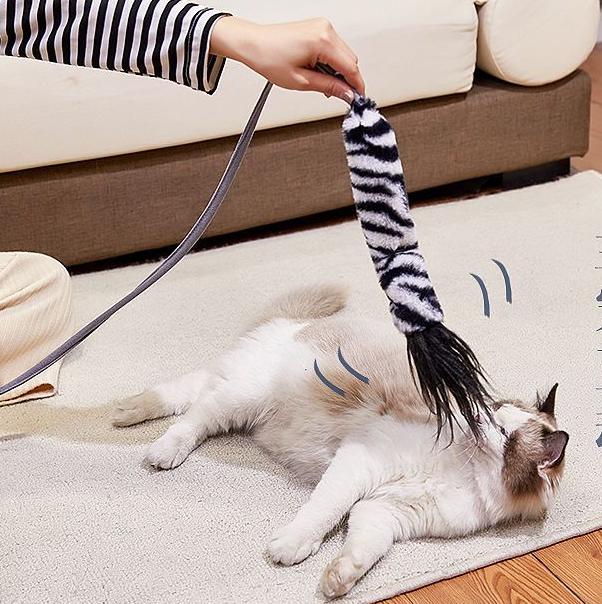 Teasers Cat Supplies Wands Pet creative funny electric fish airbag teasing cat stick puppy toy including caip Free shipping