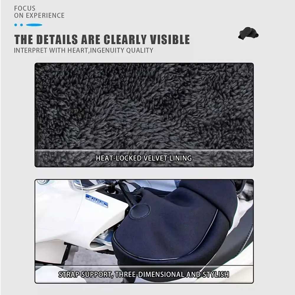 Winter motorcycle riding with plush warm handle cover suitable for motorcycle scooters S25118
