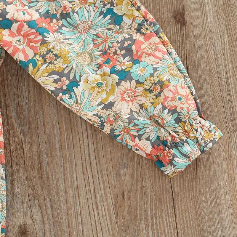 1-5 year preschool girls summer set sleeveless and backless vest+elastic band floral pants for girls casual 2-piece setXJ250410