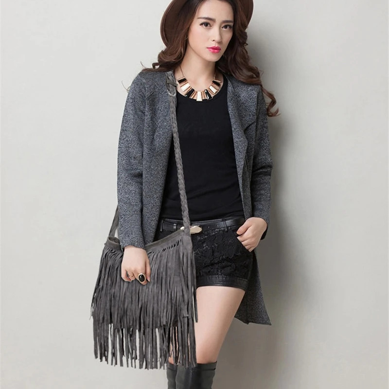 Tassel Suede Shoulder Bag Women Fashion Shoulder Bag Elegant Beautiful Satchel For Women 251110