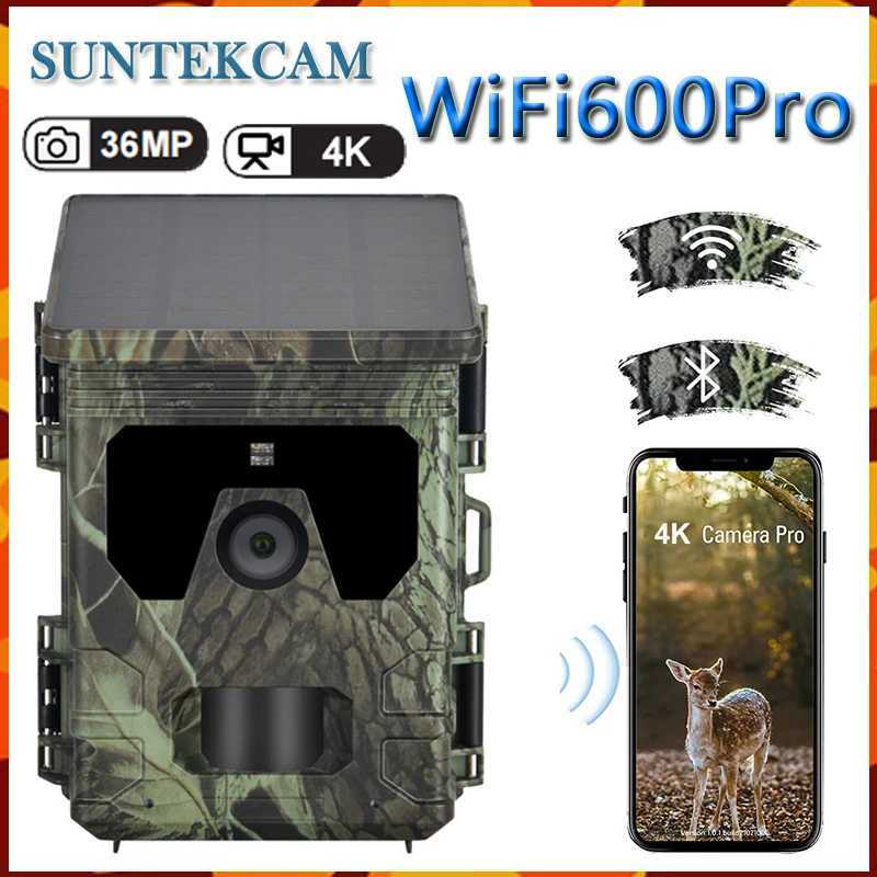 New solar powered charging hunting camera WiFi600 Pro BT WiFi outdoor monitoring camera 4K video 36MP application online video viewing X2504111