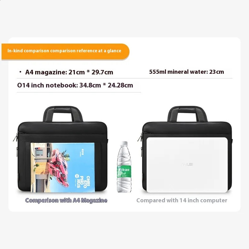 Large capacity briefcase mens business bag 156inch laptop shoulder canvas handbag 250409