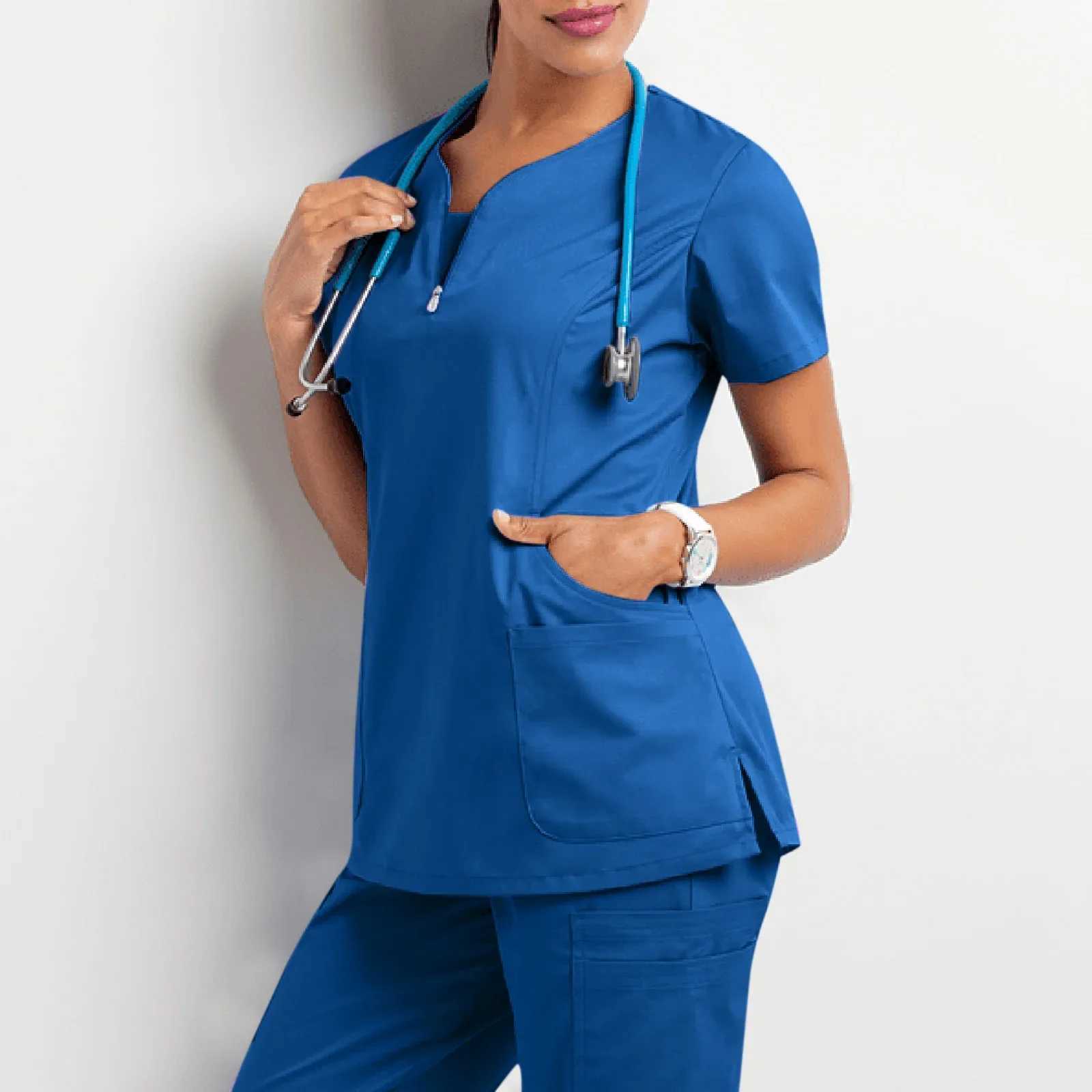 Operating Room Short Slves Scrubs Womens Scrubs Short T Work Clothes Nursing Scrubs Isolation Clothing Work Clothes X250410