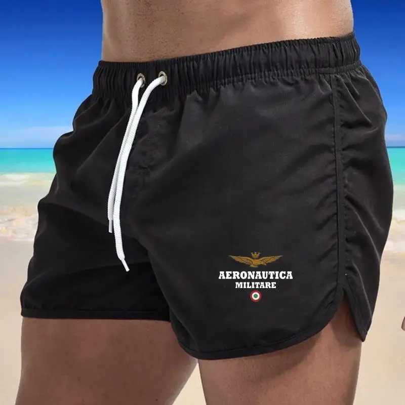2024 Mens Fashion Printed Swimming Shorts Quick Drying Beach Set Breathable Drawstring PocketW250410