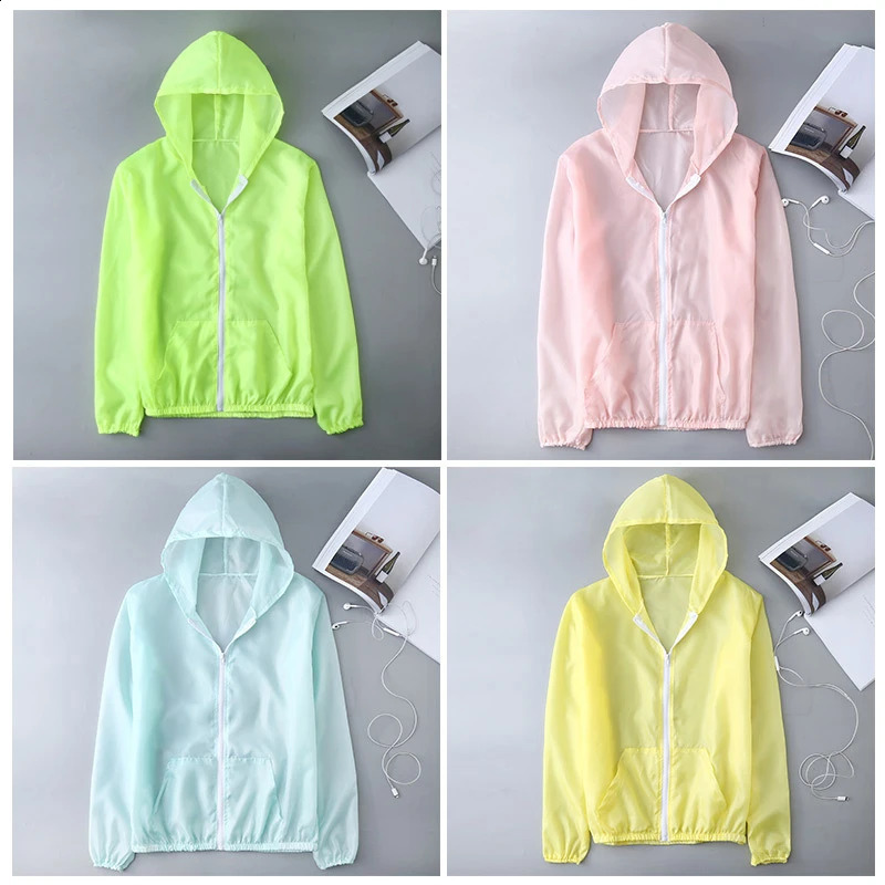 Womens Summer Sun Protection Coat Anti-UV Quick Dry Jacket Sports Windbreaker Cycling Running Sunscreen Outdoor Casual Tops 250411