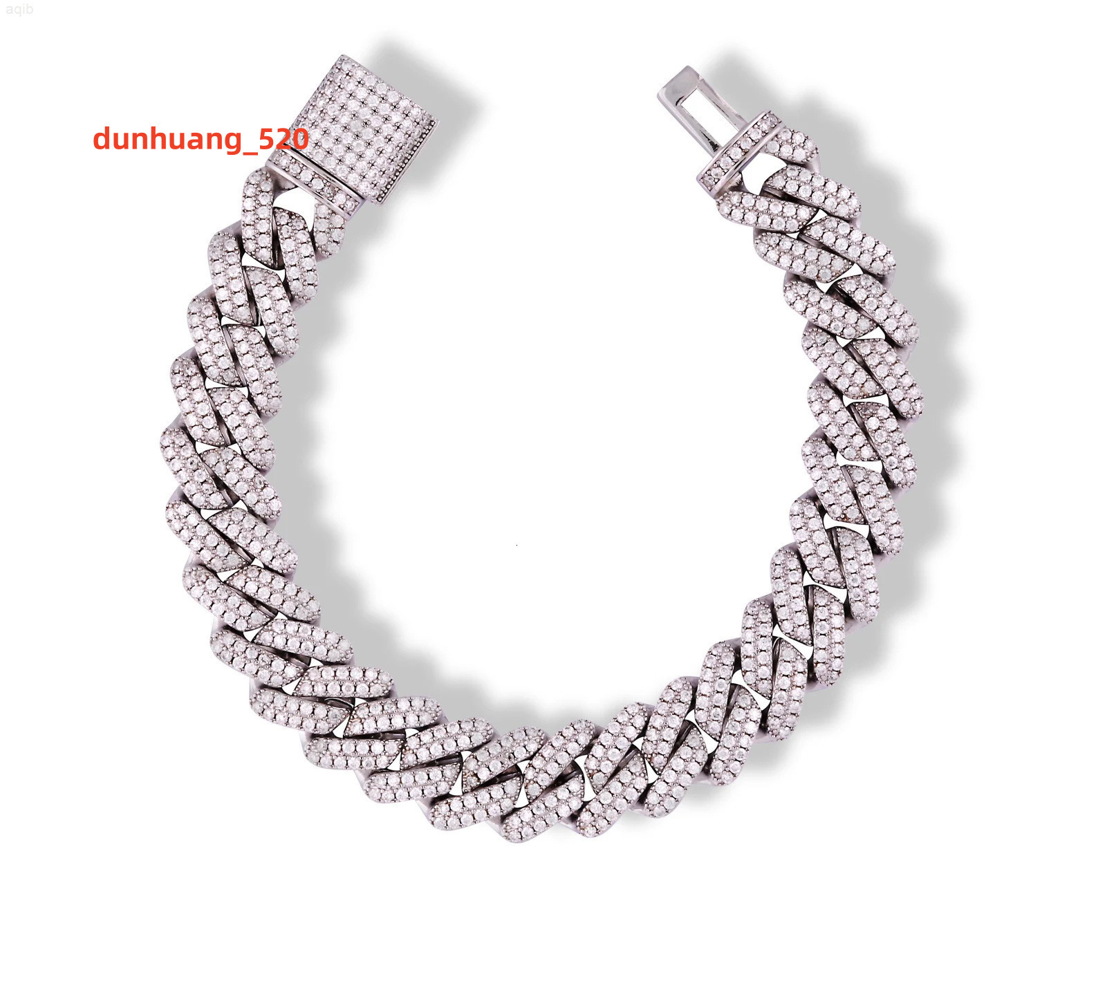 d Vvs Moissanite Cuban Bracelet 925 Sterling Silver 925 Hip Hop Chain Iced Out Moissanite Cuban Bracelet
