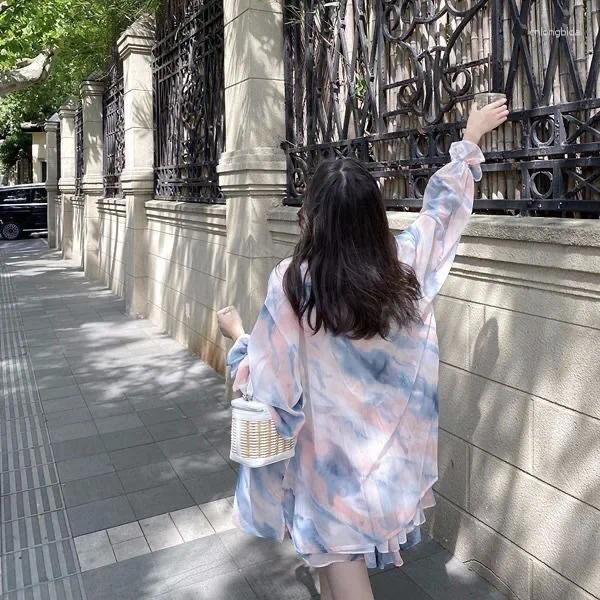 Work Dresses Plus Size Long Sleeve Sun Protection Shirt Women's Casual Elegant Loose Fit Idle Style Two-Piece Suit Trendy