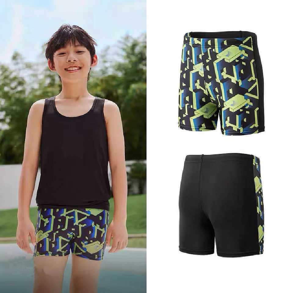 Young boy swimming interference machine solid swimsuit UPF 50+sun prefabricated fast drying sports swimsuit childrens swimming shortsW250410