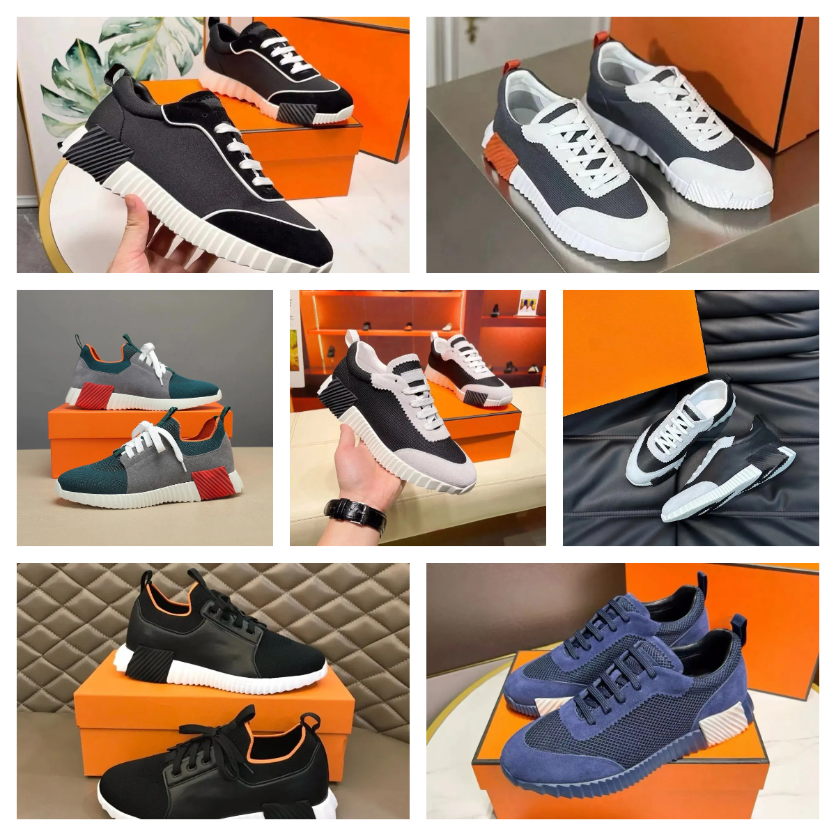 Sneaker Luxury Designer White Leather Casual Shoes Trainers Woman Trendy Knit Mesh Suede Breathable Runner Sole Casual Sports Shoes running shoe With Box Flat