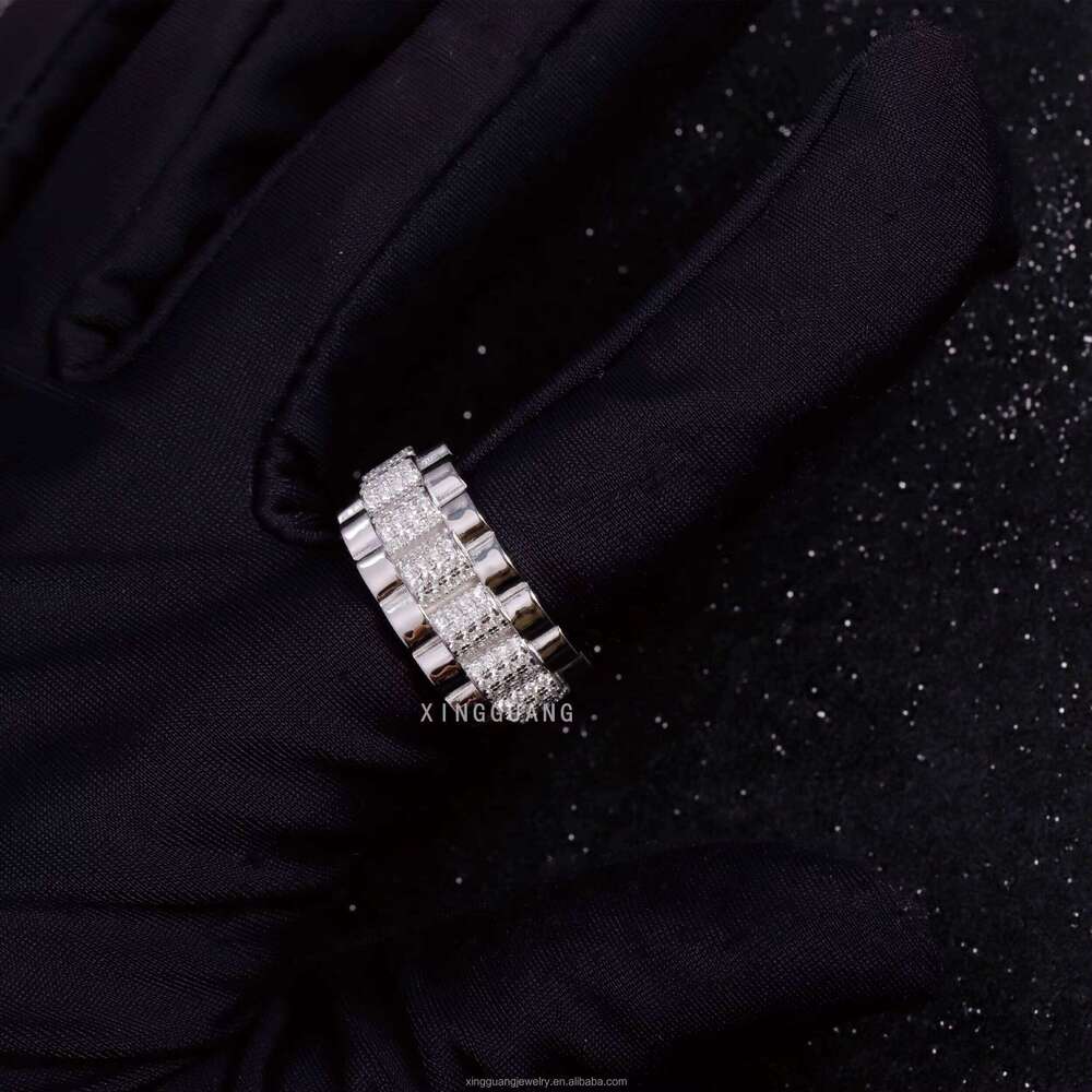 Hot Sale Ring Pass Dia Test Moissanite Hip Hop Watch Band Sterling Sier Rings for Men Daily Wear