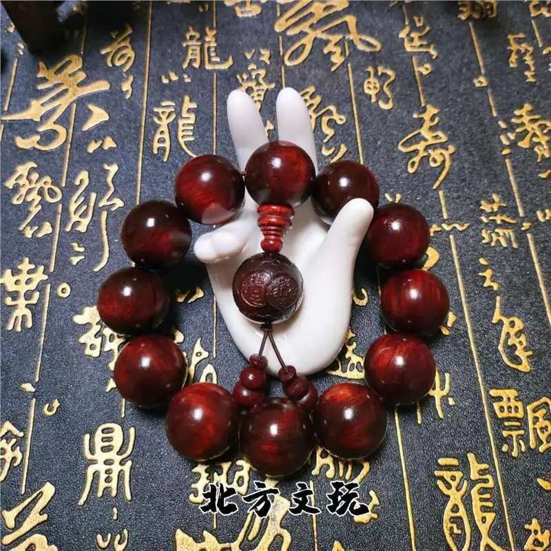Small Leaf Rosewood Buddha Beads Rosary Wood Hand Toy Bracelet Sandalwood Men and Women Crafts Car Interior Ornaments
